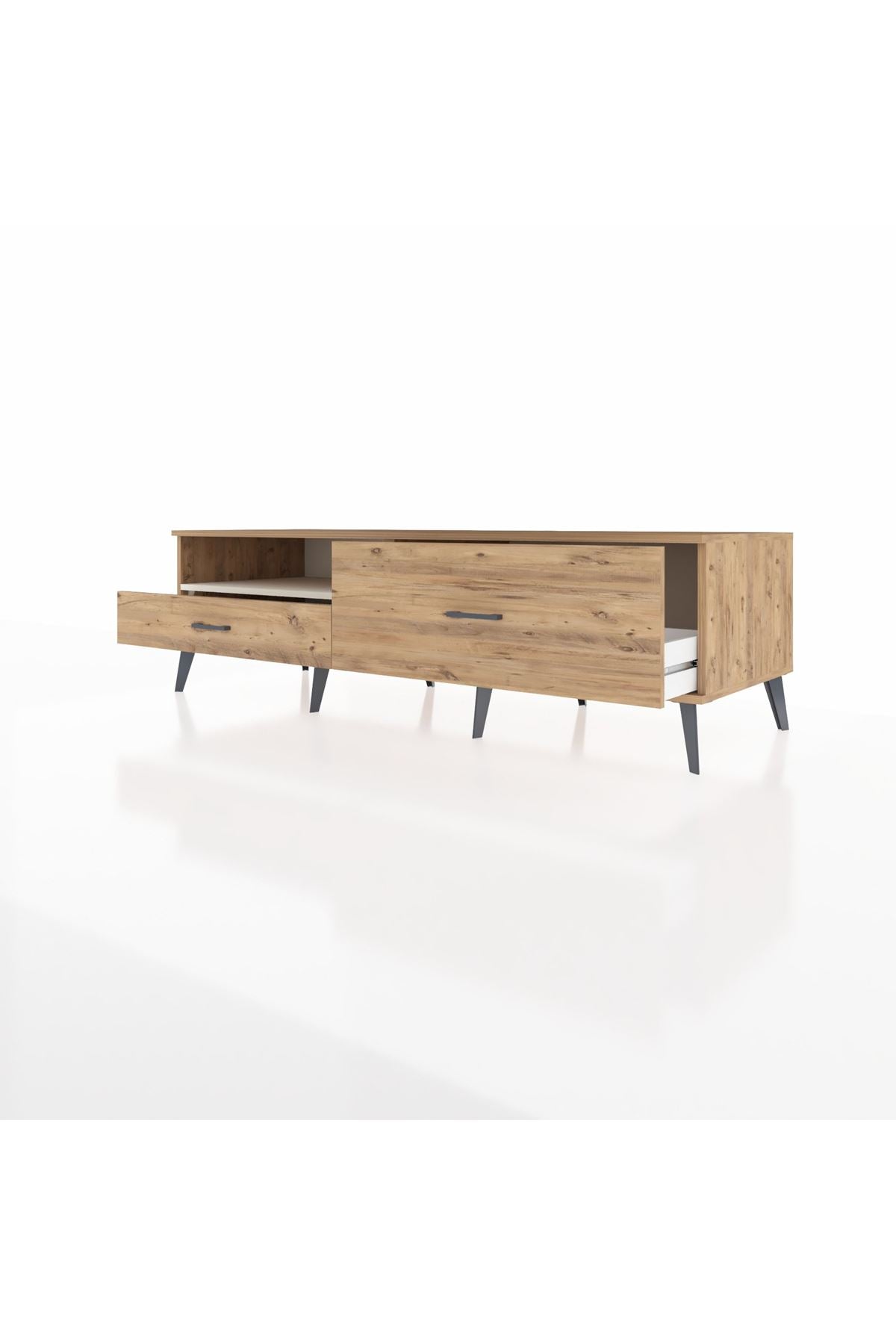 Kronos TV Ünitesi Tek Raflı 2 Çekmeceli  176x59x51 Çam-Aytaşı/Çam