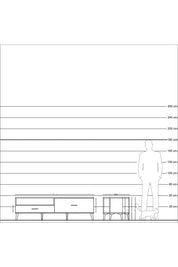 Kronos TV Ünitesi Tek Raflı 2 Çekmeceli  176x59x51 Çam-Antrasit/Aytaşı