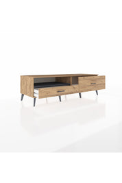 Kronos TV Ünitesi Tek Raflı 2 Çekmeceli  176x59x51 Çam-Antrasit/Çam