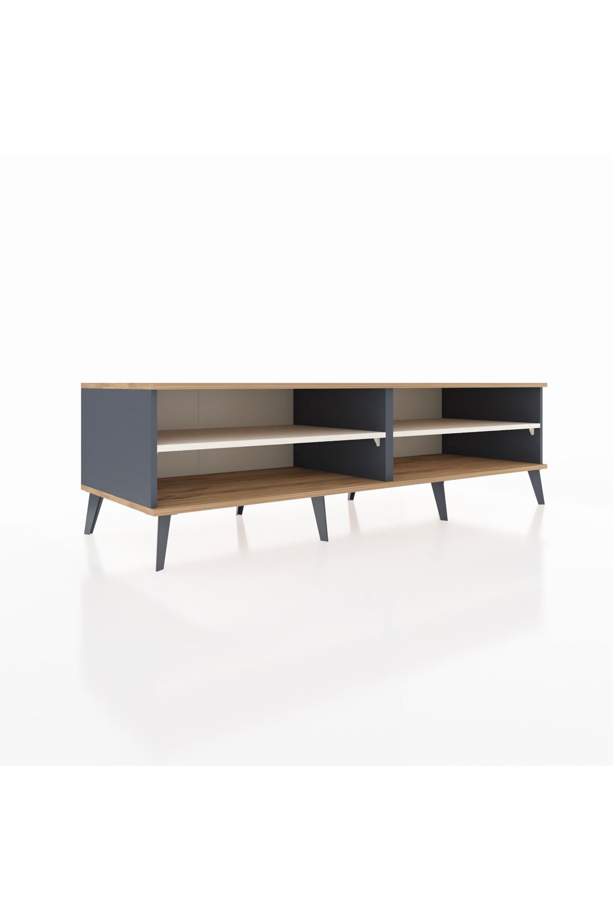 Kronos TV Ünitesi 2 Raflı  176x59x51 Antrasit-Çam/Aytaşı