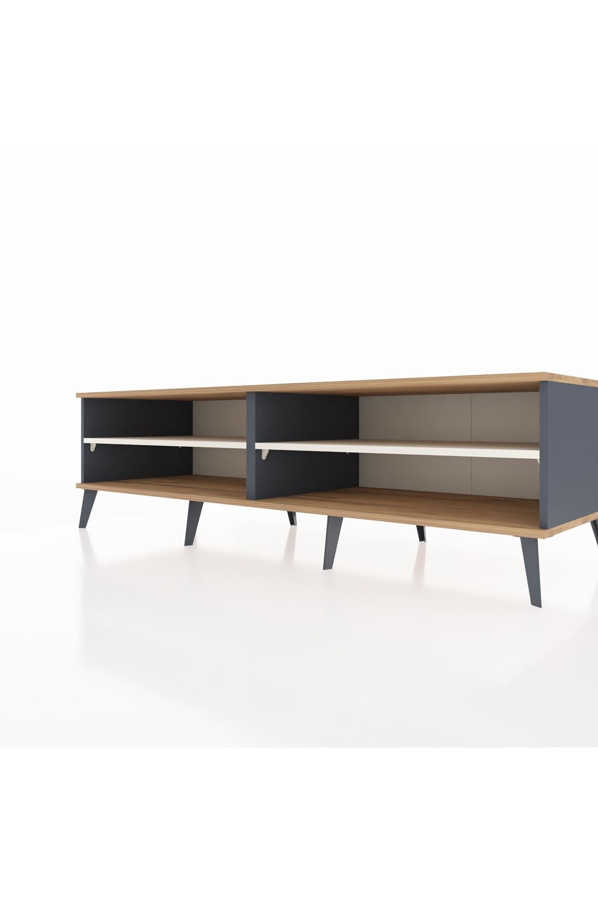 Kronos TV Ünitesi 2 Raflı  176x59x51 Antrasit-Çam/Aytaşı