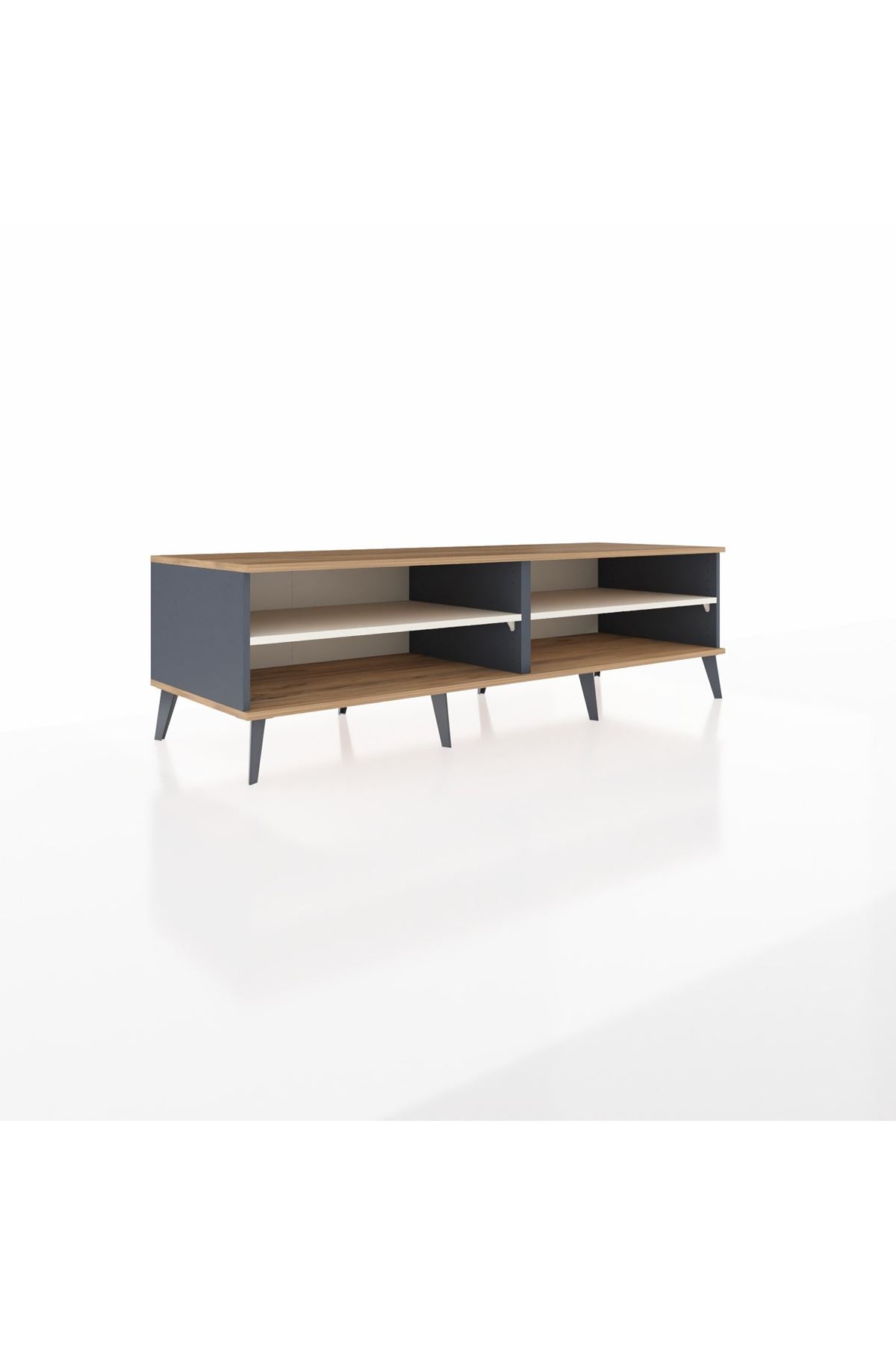 Kronos TV Ünitesi 2 Raflı  176x59x51 Antrasit-Çam/Aytaşı