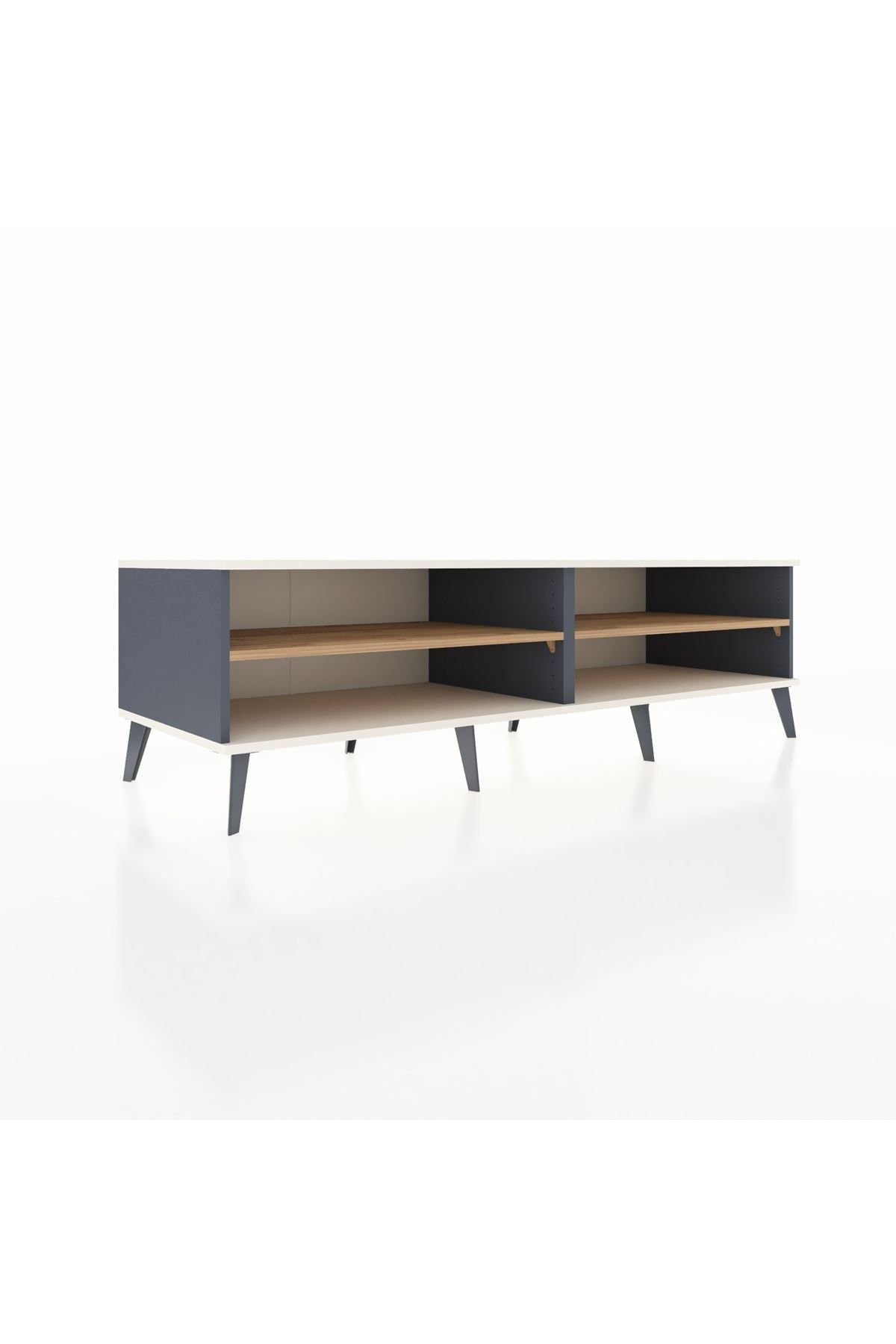 Kronos TV Ünitesi 2 Raflı  176x59x51 Antrasit-Aytaşı/Çam