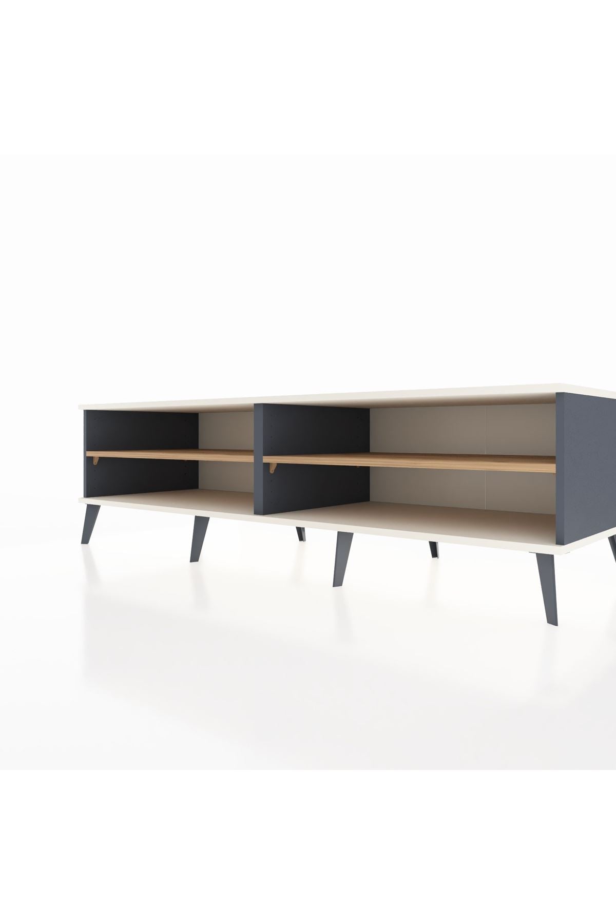 Kronos TV Ünitesi 2 Raflı  176x59x51 Antrasit-Aytaşı/Çam