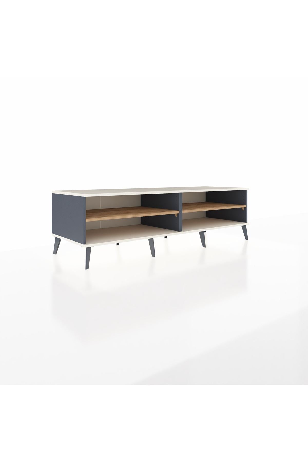 Kronos TV Ünitesi 2 Raflı  176x59x51 Antrasit-Aytaşı/Çam