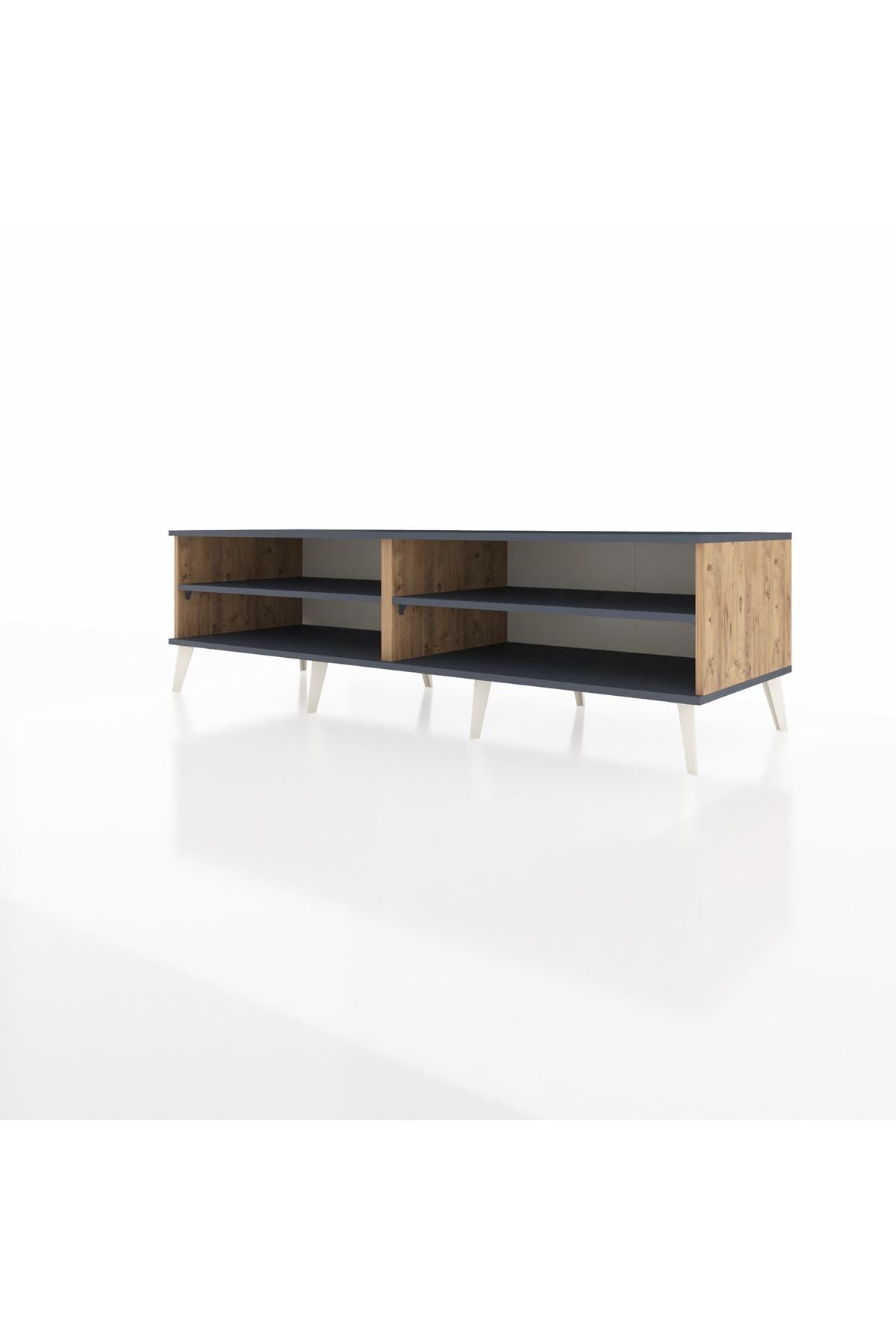 Kronos TV Ünitesi 2 Raflı  176x59x51 Çam-Antrasit/Antrasit