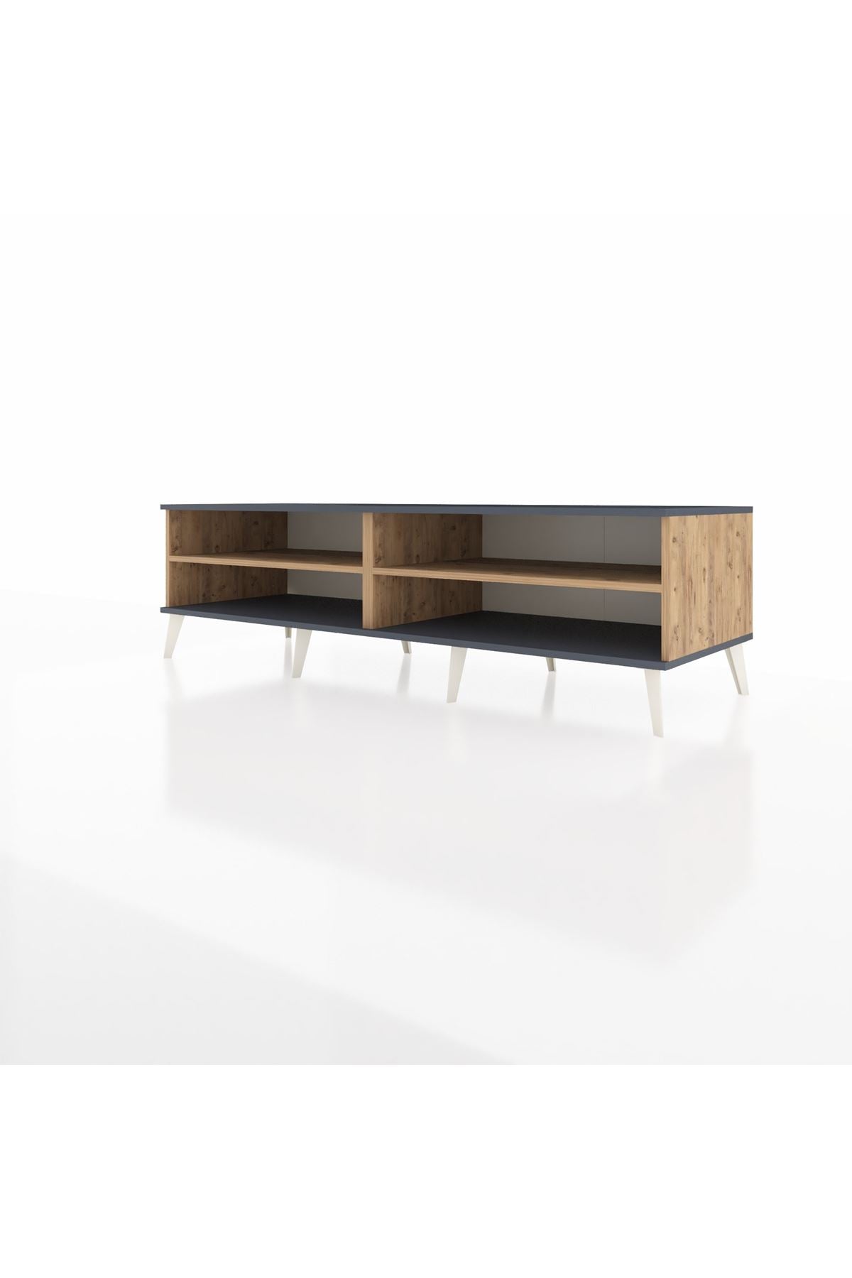 Kronos TV Ünitesi 2 Raflı  176x59x51 Çam-Antrasit/Çam