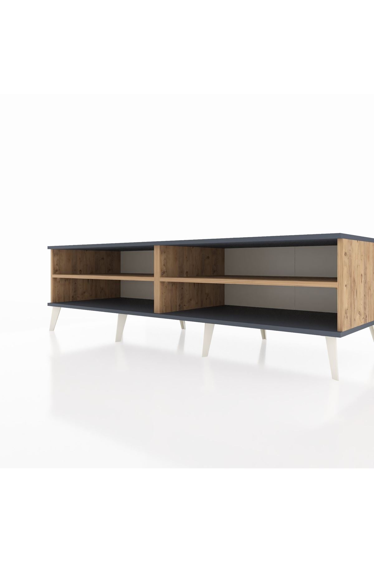 Kronos TV Ünitesi 2 Raflı  176x59x51 Çam-Antrasit/Çam