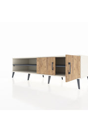 Kronos TV Ünitesi 2 Raflı 2 Kapaklı 176x59x51 Aytaşı-Çam/Antrasit