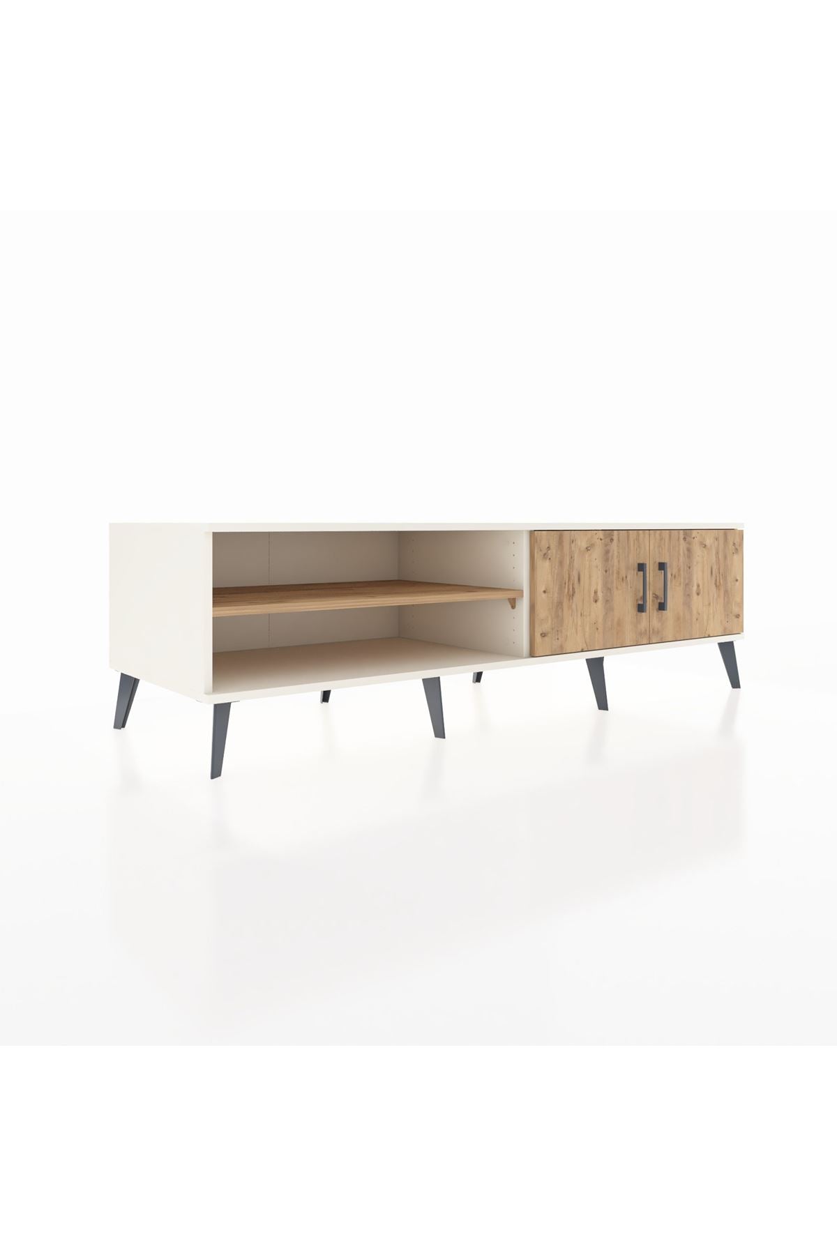 Kronos TV Ünitesi 2 Raflı 2 Kapaklı 176x59x51 Aytaşı-Çam/Çam