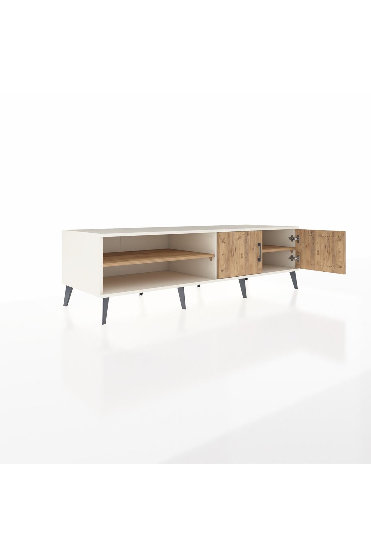 Kronos TV Ünitesi 2 Raflı 2 Kapaklı 176x59x51 Aytaşı-Çam/Çam