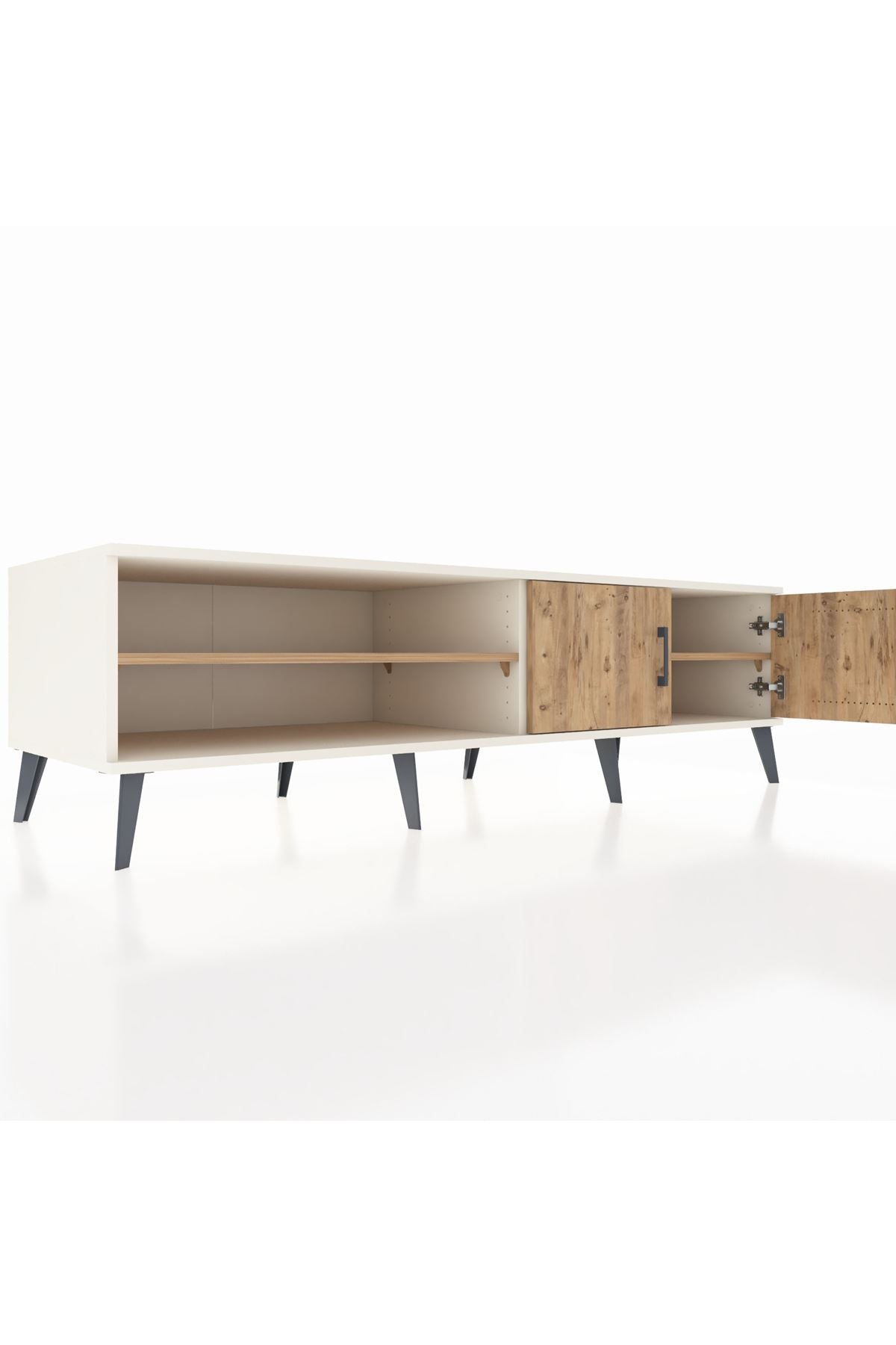 Kronos TV Ünitesi 2 Raflı 2 Kapaklı 176x59x51 Aytaşı-Çam/Çam