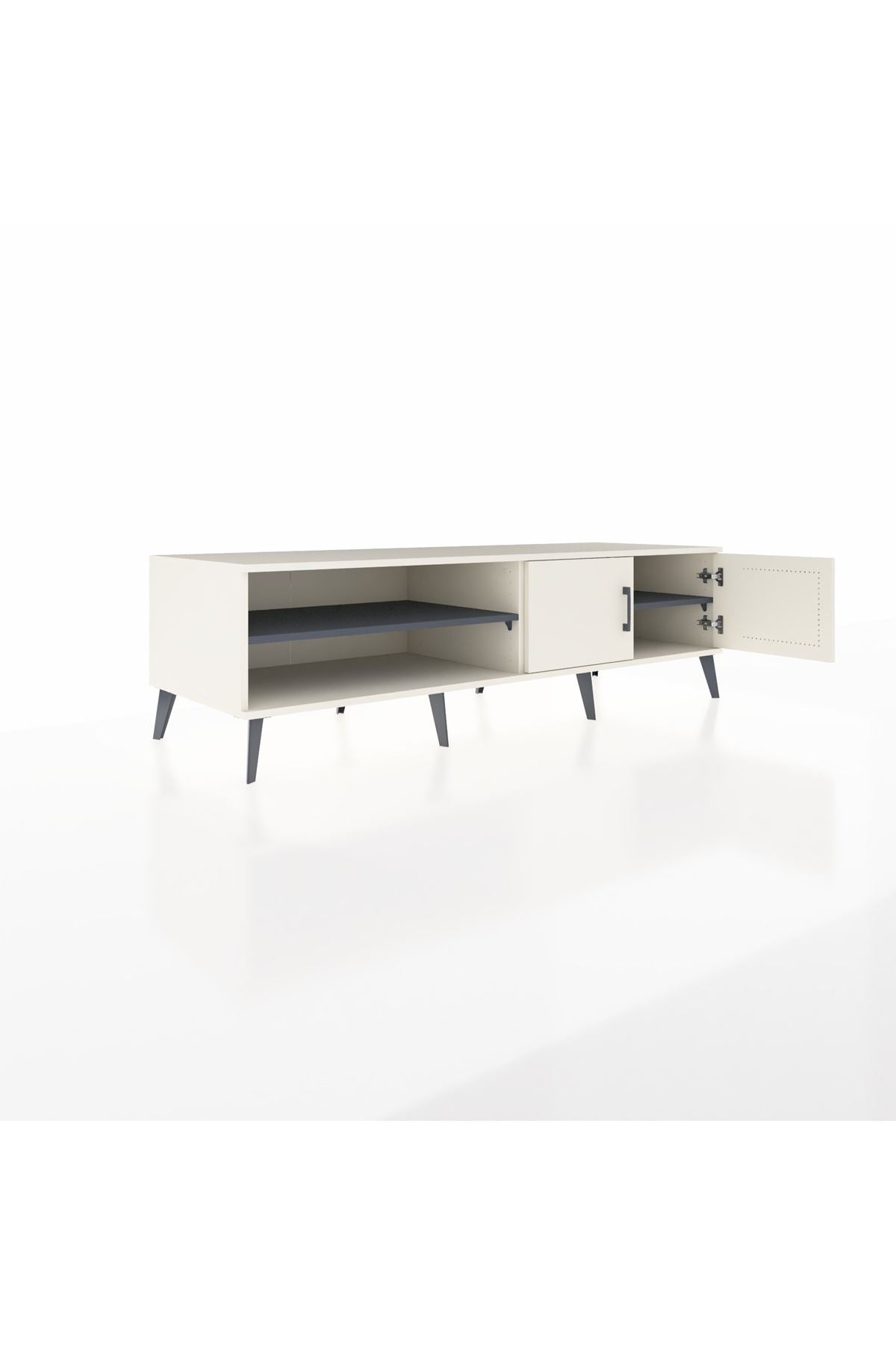 Kronos TV Ünitesi 2 Raflı 2 Kapaklı 176x59x51 Aytaşı-Aytaşı/Antrasit