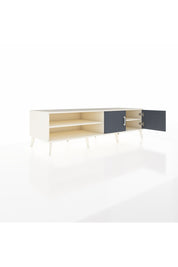 Kronos TV Ünitesi 2 Raflı 2 Kapaklı 176x59x51 Aytaşı-Antrasit/Aytaşı