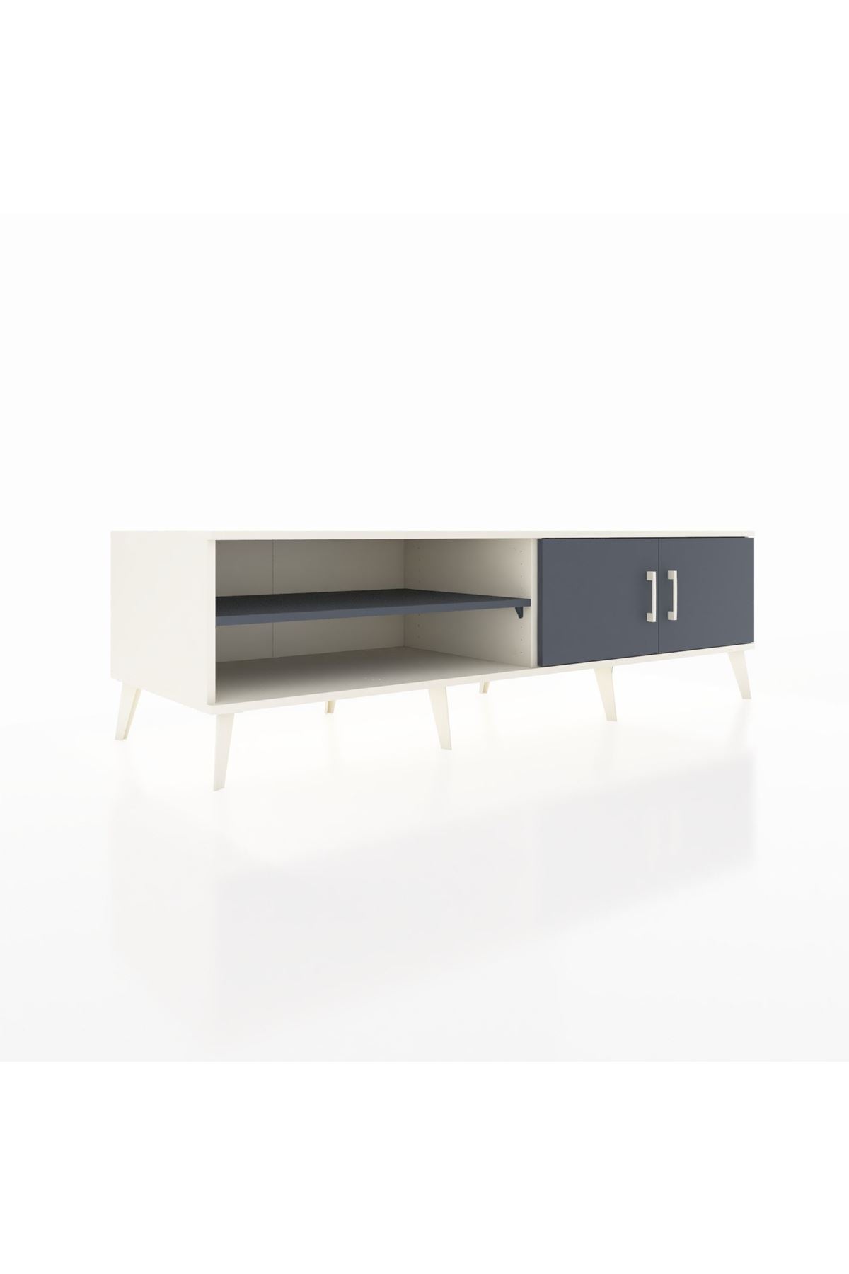 Kronos TV Ünitesi 2 Raflı 2 Kapaklı 176x59x51 Aytaşı-Antrasit/Antrasit