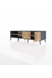 Kronos TV Ünitesi 2 Raflı 2 Kapaklı 176x59x51 Antrasit-Çam/Çam