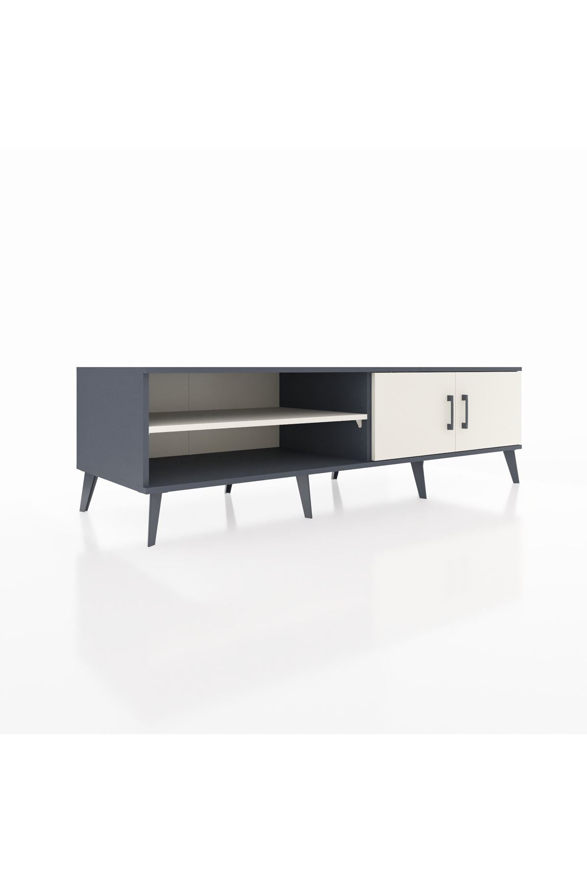 Kronos TV Ünitesi 2 Raflı 2 Kapaklı 176x59x51 Antrasit-Aytaşı/Aytaşı