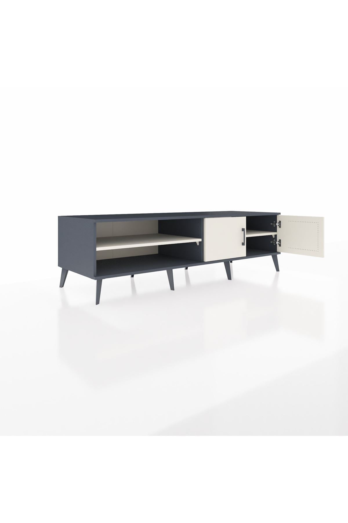 Kronos TV Ünitesi 2 Raflı 2 Kapaklı 176x59x51 Antrasit-Aytaşı/Aytaşı