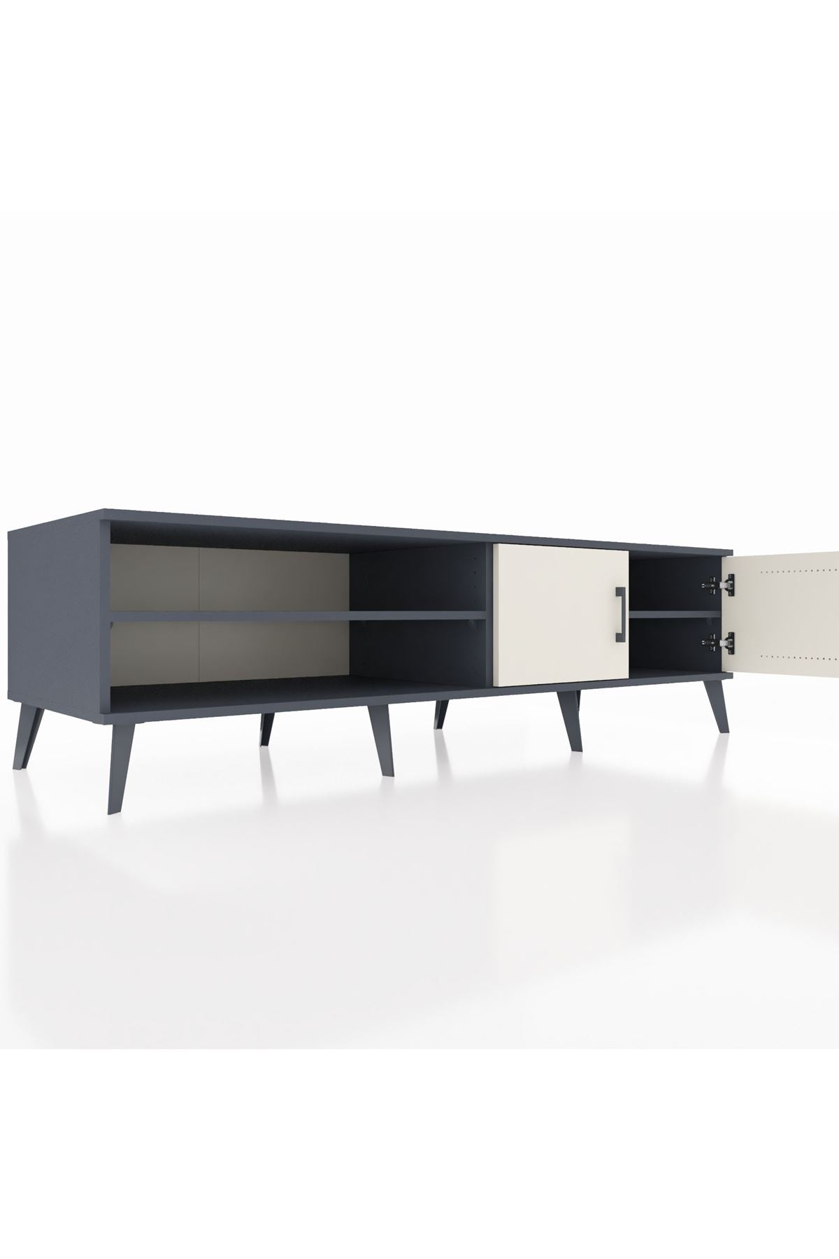 Kronos TV Ünitesi 2 Raflı 2 Kapaklı 176x59x51 Antrasit-Aytaşı/Antrasit