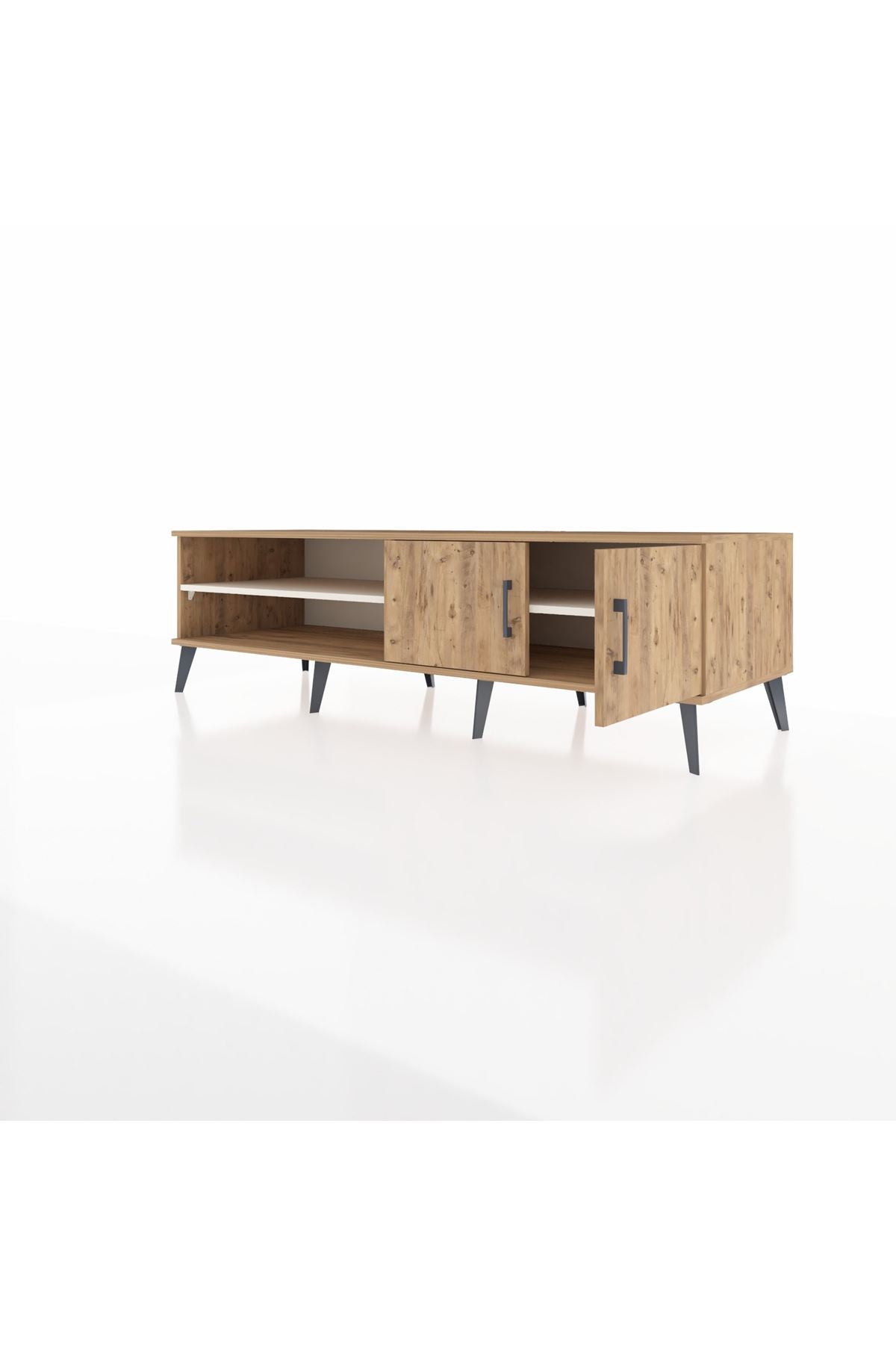 Kronos TV Ünitesi 2 Raflı 2 Kapaklı 176x59x51 Çam-Çam/Aytaşı