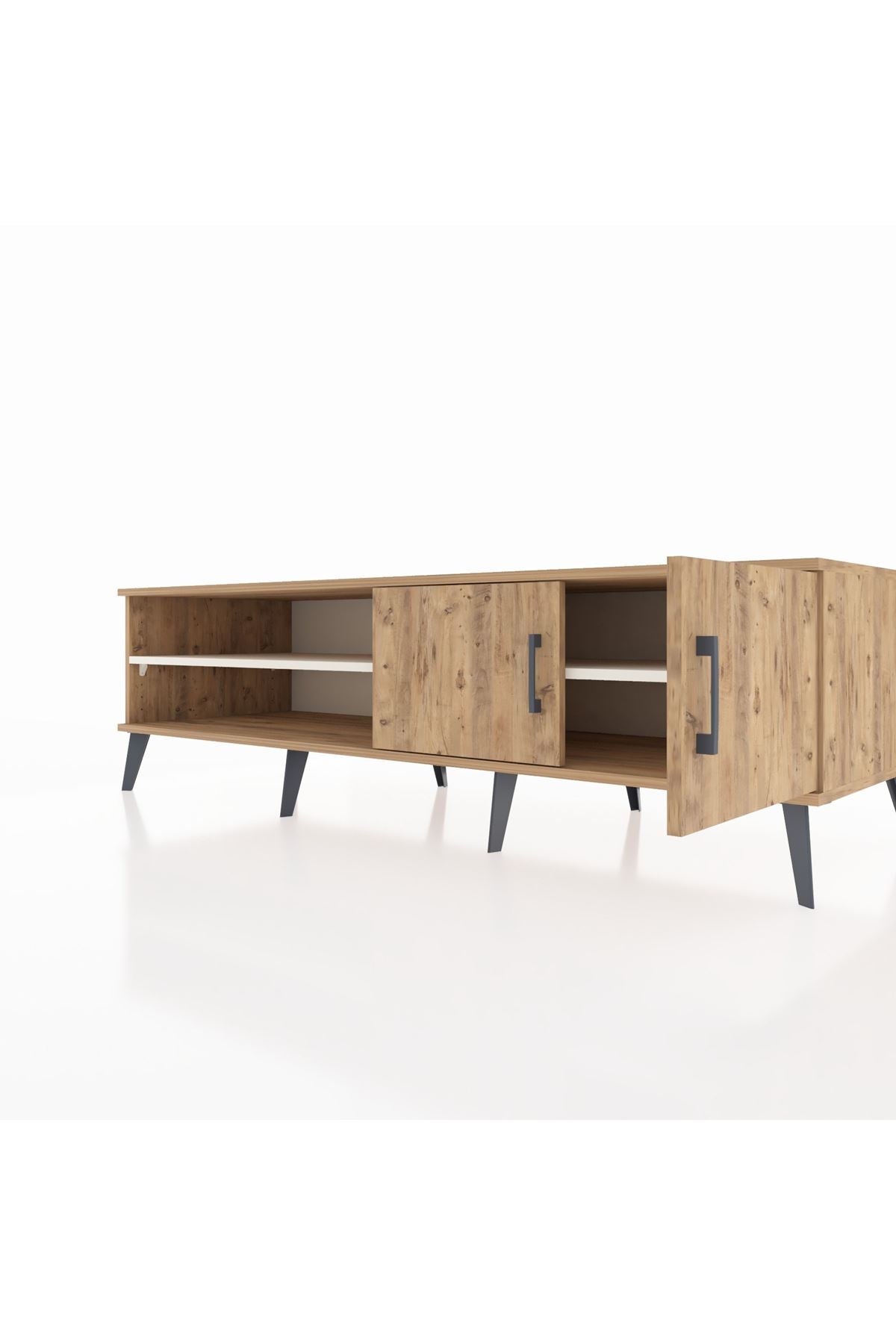 Kronos TV Ünitesi 2 Raflı 2 Kapaklı 176x59x51 Çam-Çam/Aytaşı