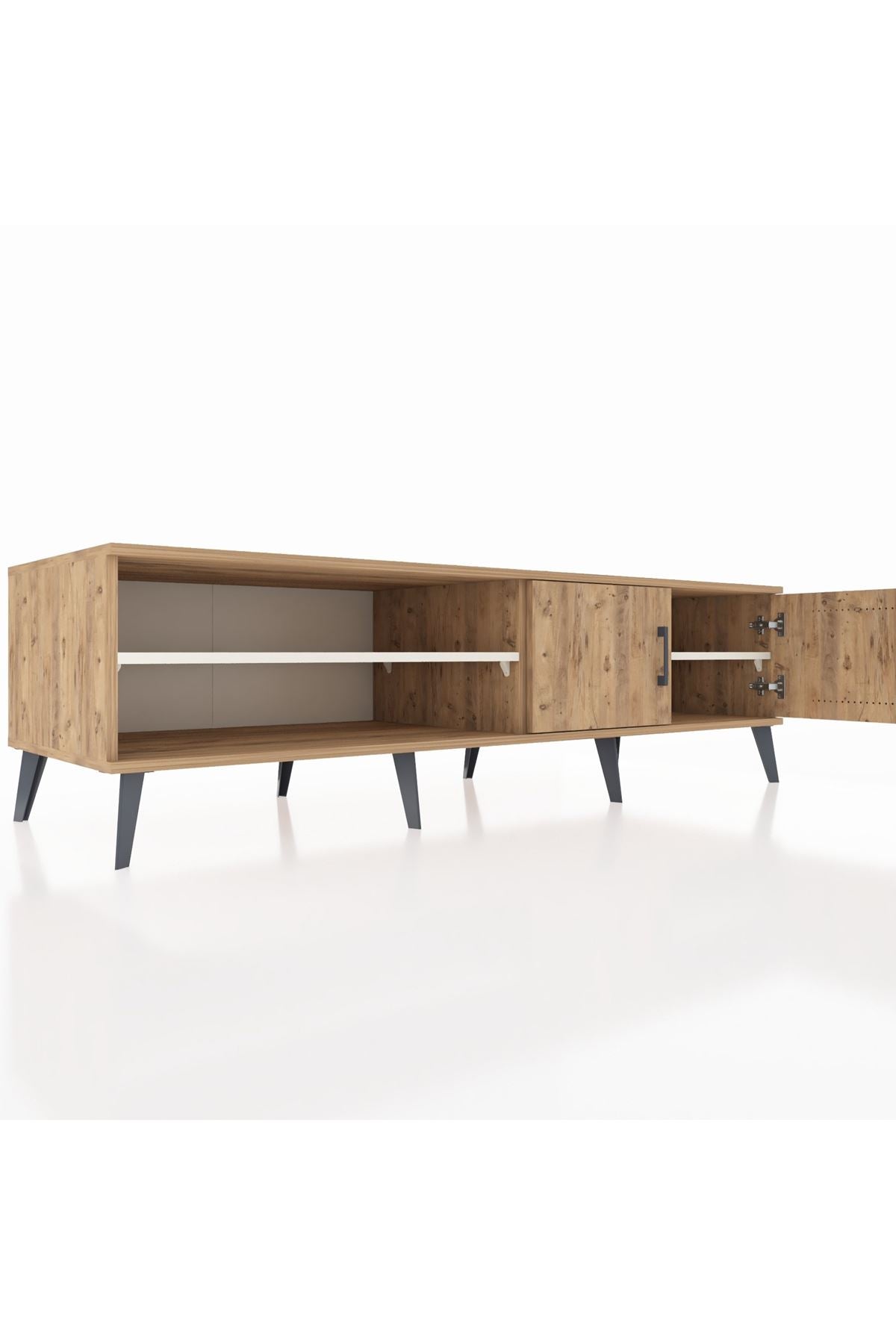 Kronos TV Ünitesi 2 Raflı 2 Kapaklı 176x59x51 Çam-Çam/Aytaşı