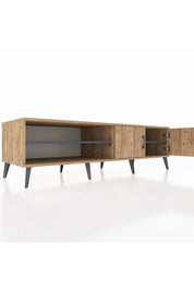 Kronos TV Ünitesi 2 Raflı 2 Kapaklı 176x59x51 Çam-Çam/Antrasit