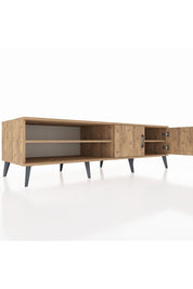 Kronos TV Ünitesi 2 Raflı 2 Kapaklı 176x59x51 Çam-Çam/Çam