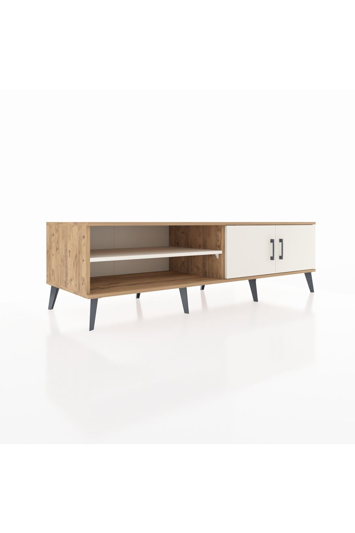 Kronos TV Ünitesi 2 Raflı 2 Kapaklı 176x59x51 Çam-Aytaşı/Aytaşı