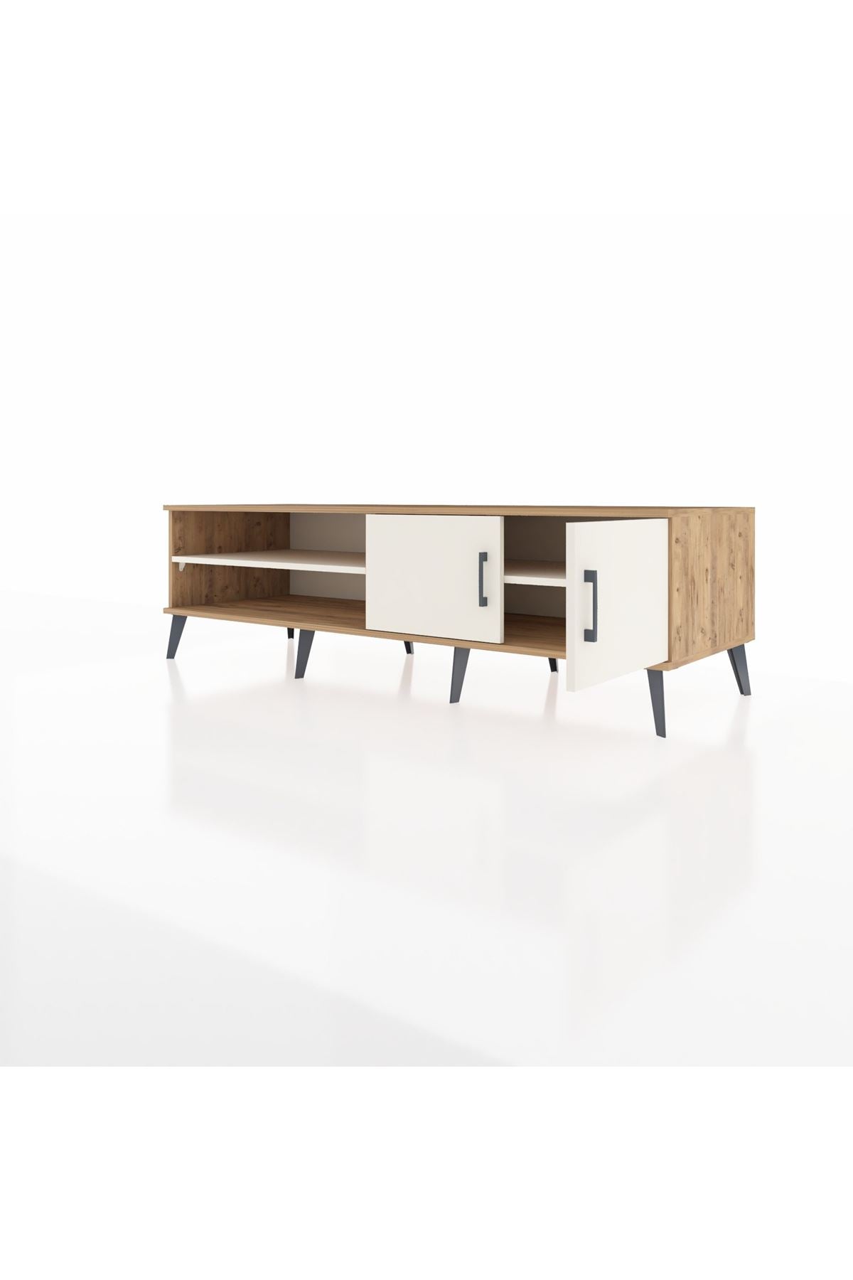 Kronos TV Ünitesi 2 Raflı 2 Kapaklı 176x59x51 Çam-Aytaşı/Aytaşı