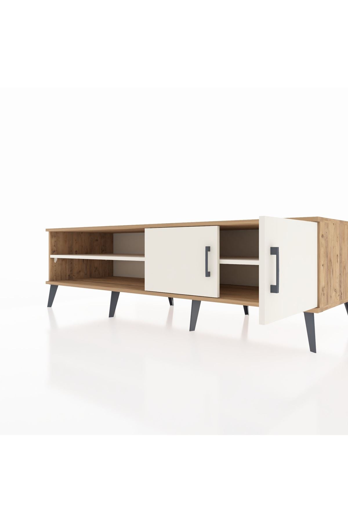 Kronos TV Ünitesi 2 Raflı 2 Kapaklı 176x59x51 Çam-Aytaşı/Aytaşı