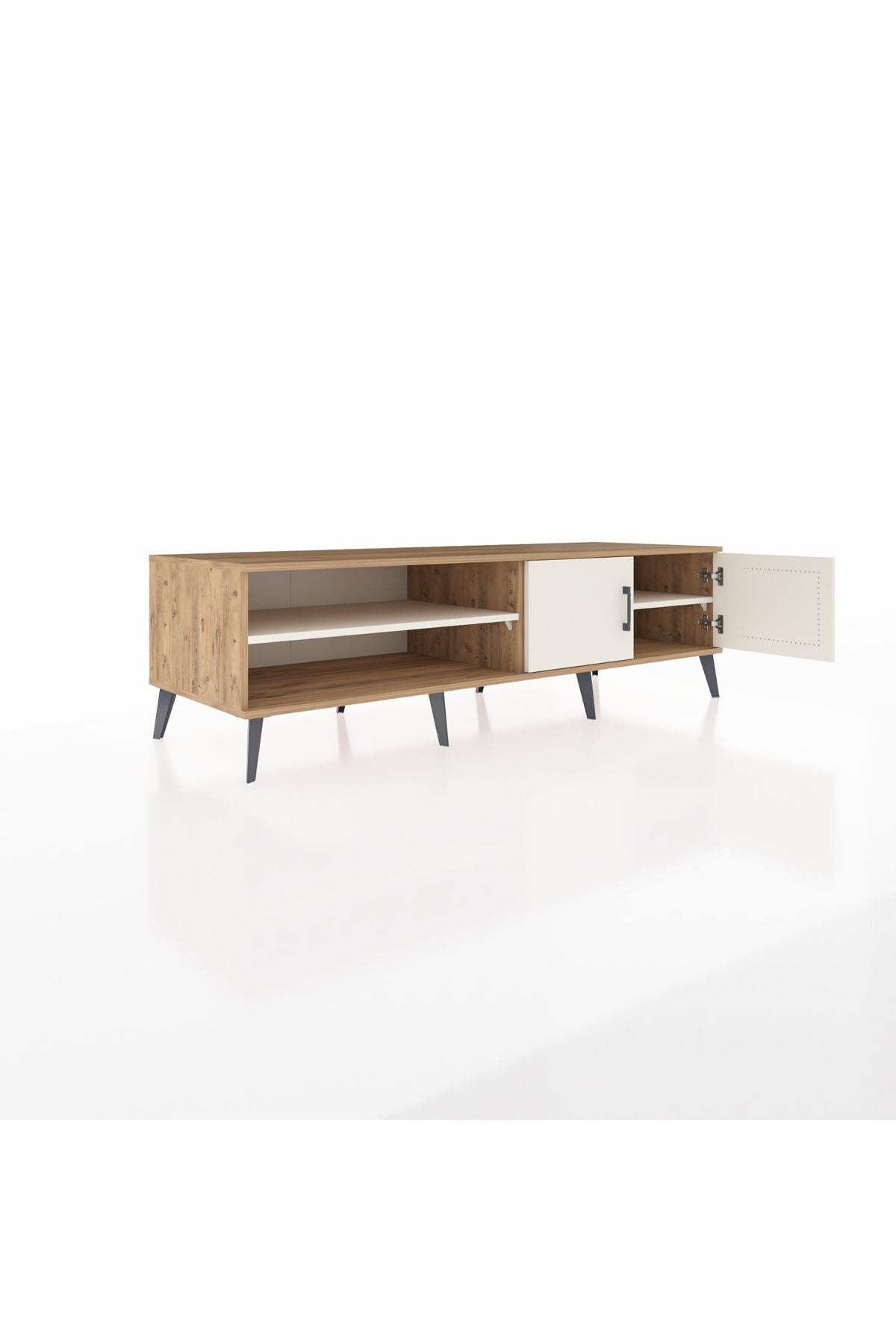 Kronos TV Ünitesi 2 Raflı 2 Kapaklı 176x59x51 Çam-Aytaşı/Aytaşı