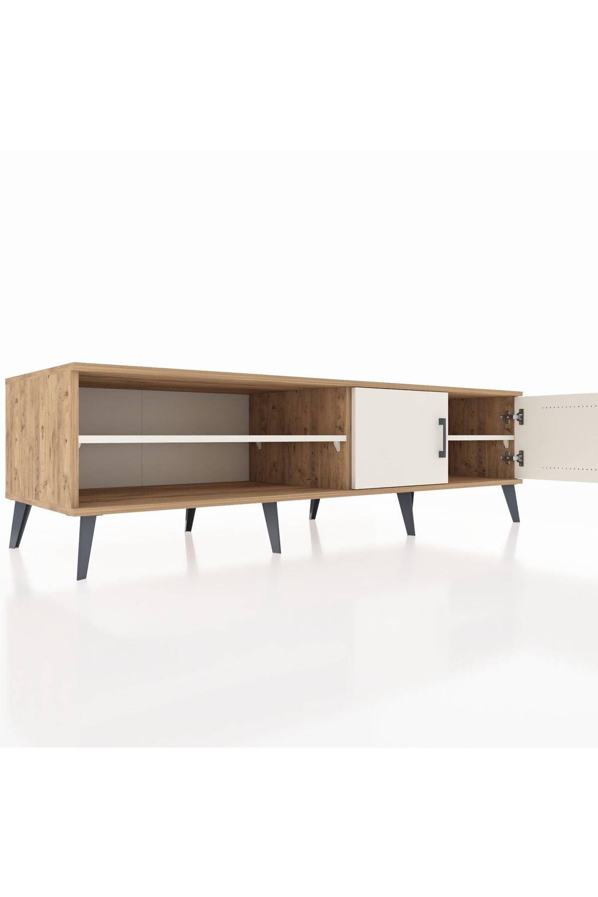 Kronos TV Ünitesi 2 Raflı 2 Kapaklı 176x59x51 Çam-Aytaşı/Aytaşı