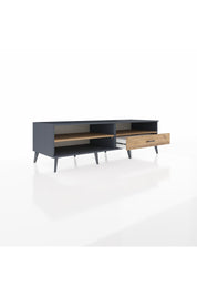 Kronos TV Ünitesi 2 Raflı Tek Çekmeceli  176x59x51 Antrasit-Çam/Çam