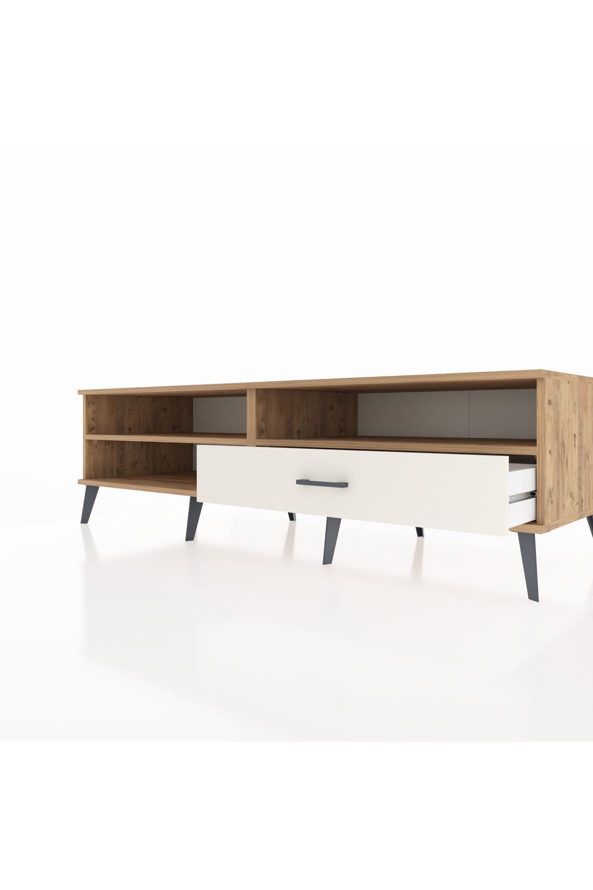 Kronos TV Ünitesi 2 Raflı Tek Çekmeceli  176x59x51 Çam-Çam/Aytaşı