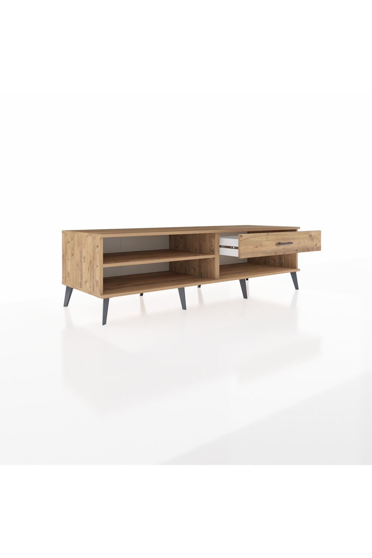 Kronos TV Ünitesi Tek Raflı Tek Çekmeceli  176x59x51 Çam-Çam/Çam