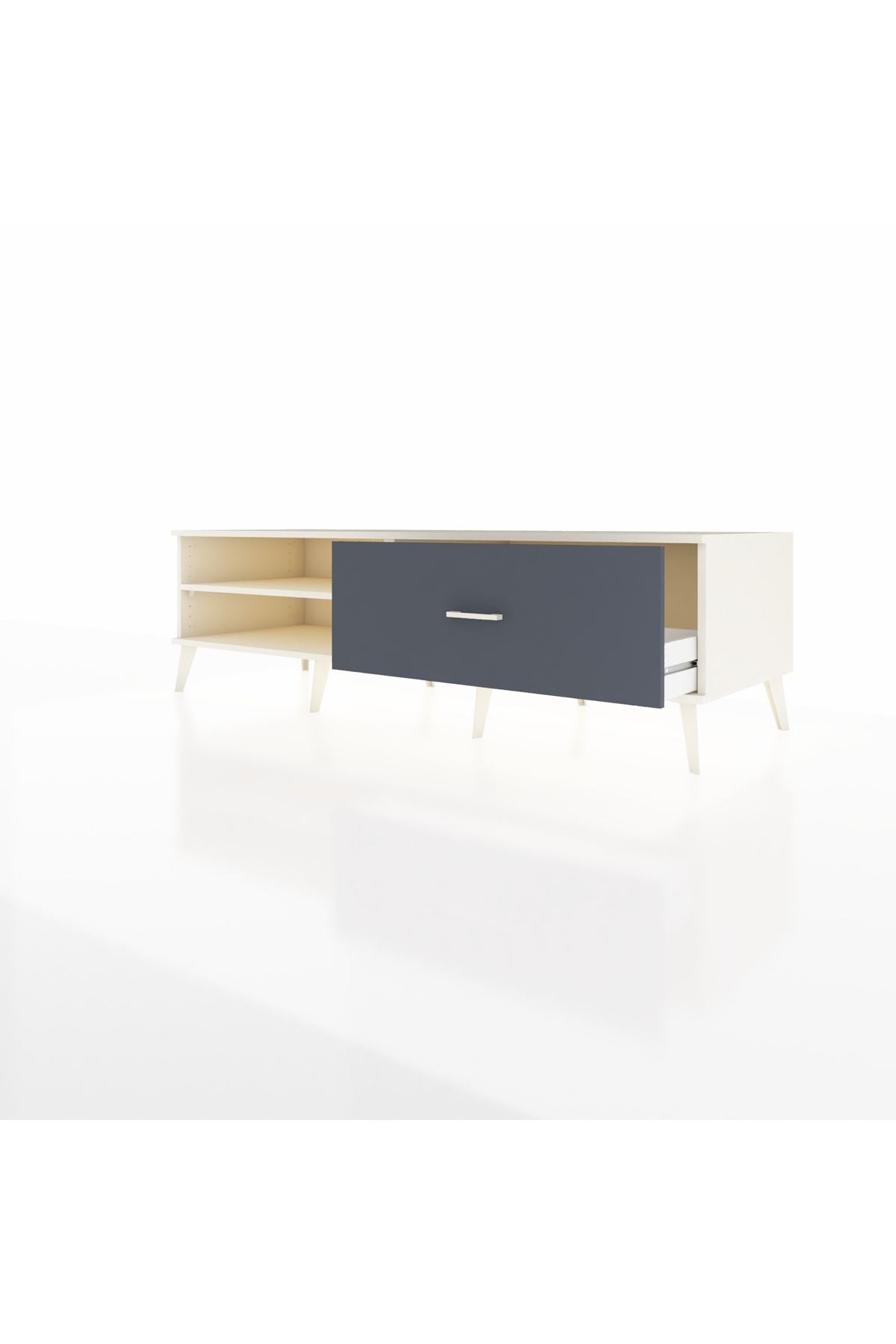 Kronos TV Ünitesi Tek Raflı Tek Çekmeceli  176x59x51 Aytaşı-Aytaşı/Antrasit