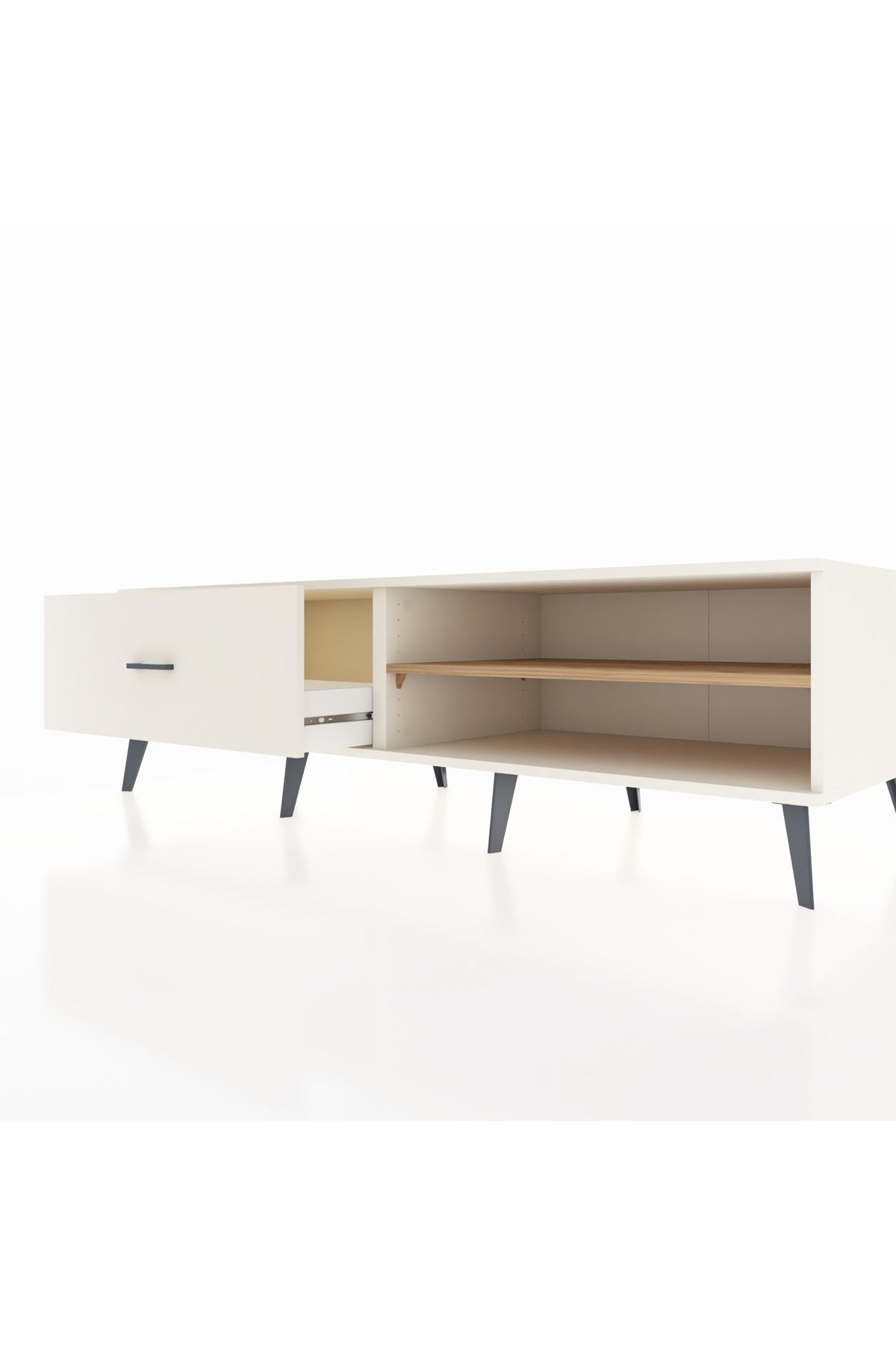 Kronos TV Ünitesi Tek Raflı Tek Çekmeceli  176x59x51 Aytaşı-Çam/Aytaşı
