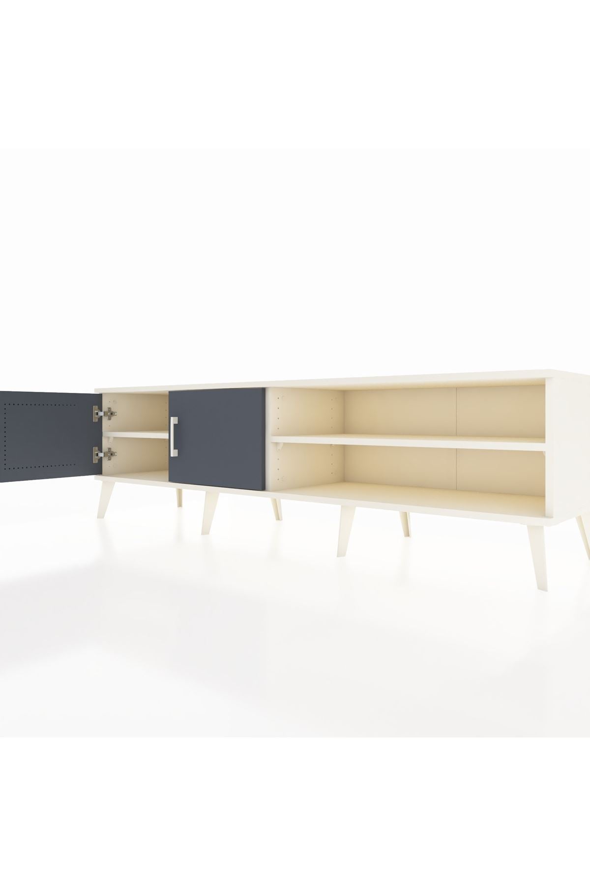 Hyperion TV Ünitesi 2 Raflı 2 Kapaklı 176x44x51 Aytaşı-Antrasit/Aytaşı