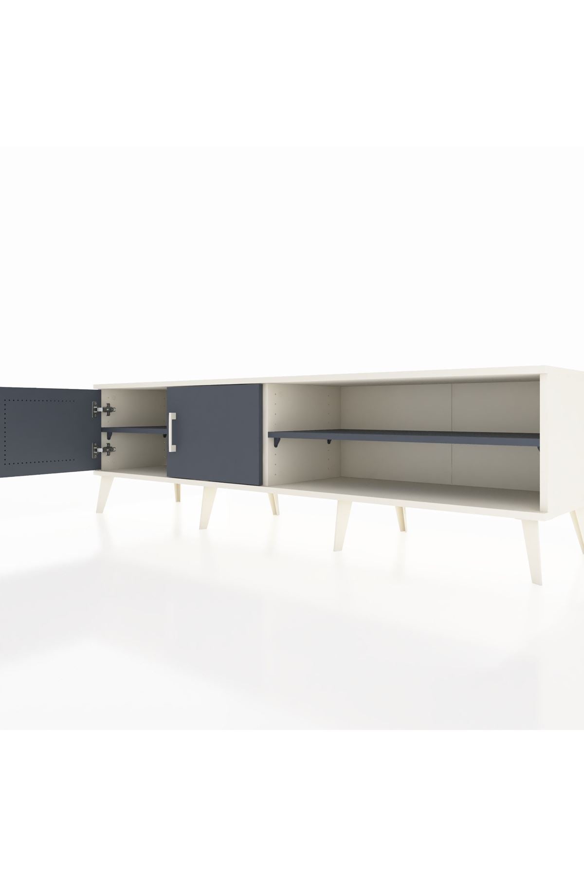 Hyperion TV Ünitesi 2 Raflı 2 Kapaklı 176x44x51 Aytaşı-Antrasit/Antrasit