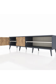 Hyperion TV Ünitesi 2 Raflı 2 Kapaklı 176x44x51 Antrasit-Çam/Aytaşı