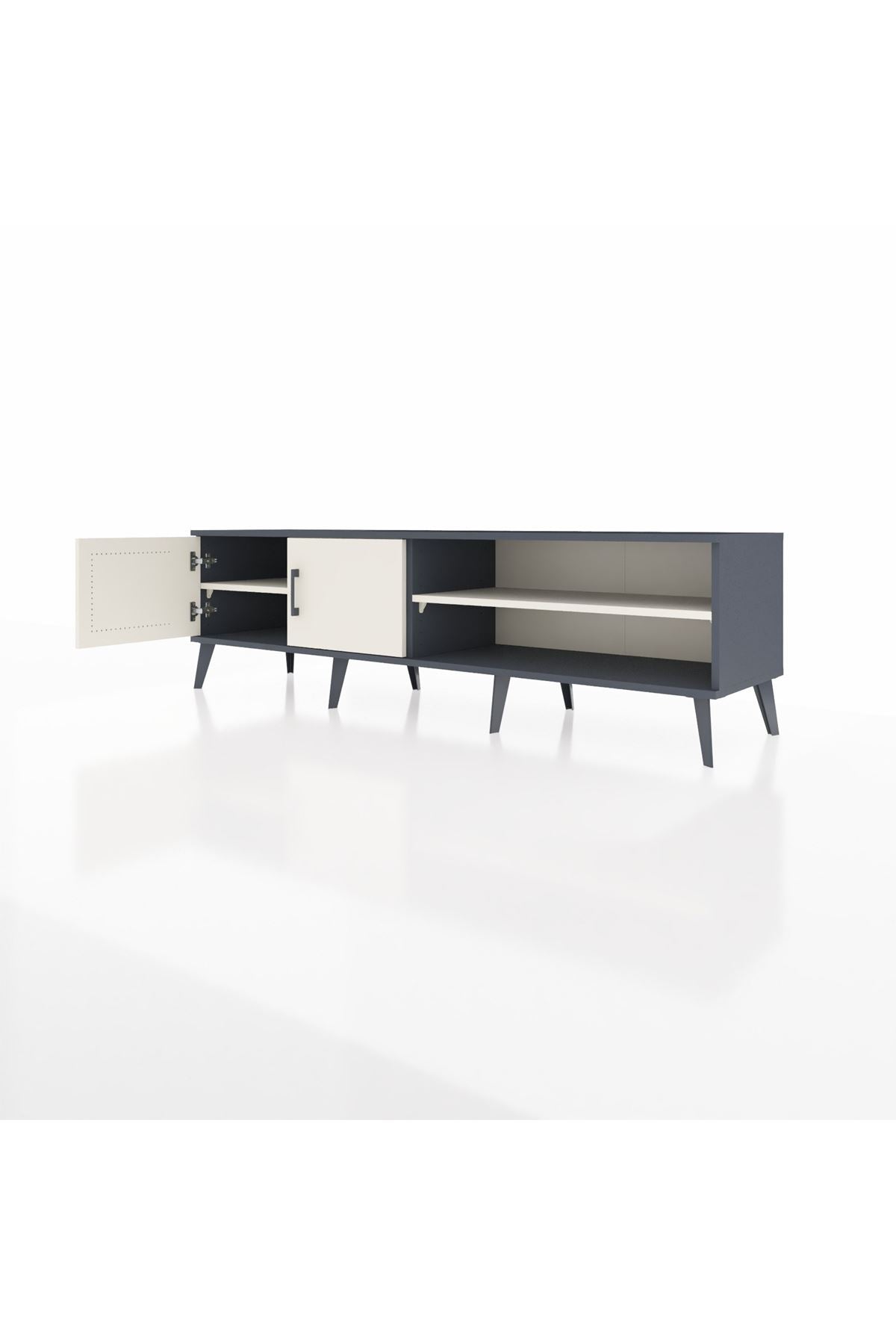 Hyperion TV Ünitesi 2 Raflı 2 Kapaklı 176x44x51 Antrasit-Aytaşı/Aytaşı