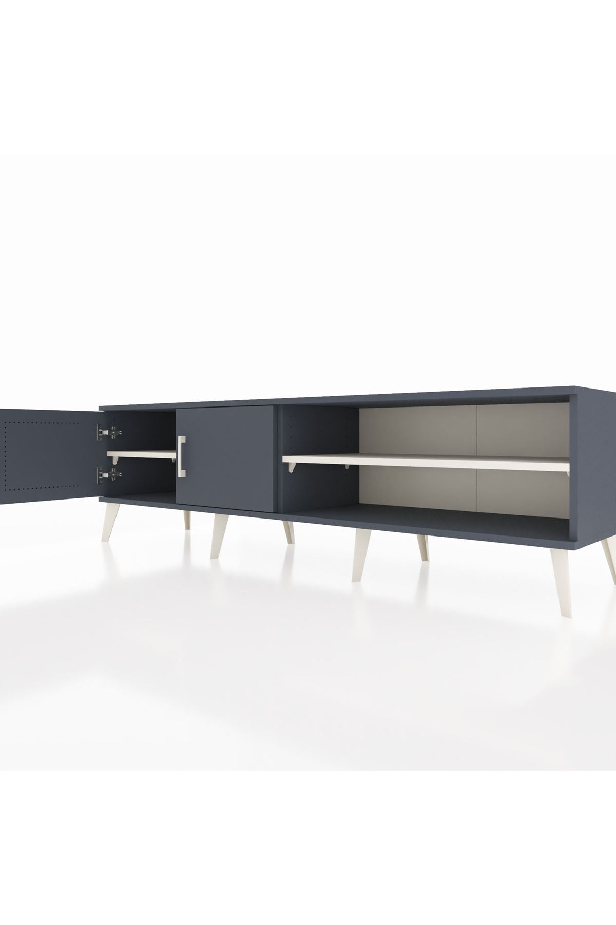 Hyperion TV Ünitesi 2 Raflı 2 Kapaklı 176x44x51 Antrasit-Antrasit/Aytaşı