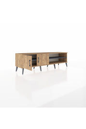 Hyperion TV Ünitesi 2 Raflı 2 Kapaklı 176x44x51 Çam-Çam/Antrasit