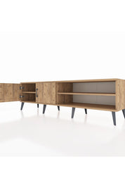 Hyperion TV Ünitesi 2 Raflı 2 Kapaklı 176x44x51 Çam-Çam/Çam