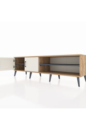 Hyperion TV Ünitesi 2 Raflı 2 Kapaklı 176x44x51 Çam-Aytaşı/Antrasit