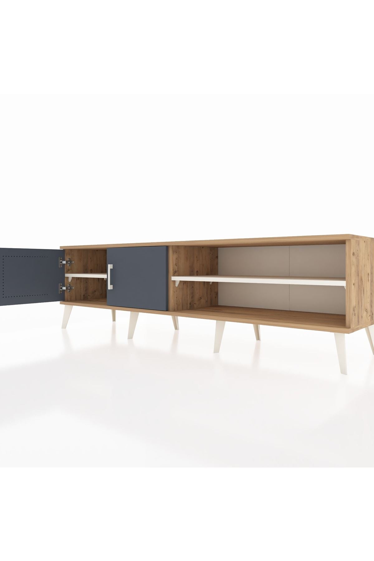 Hyperion TV Ünitesi 2 Raflı 2 Kapaklı 176x44x51 Çam-Antrasit/Aytaşı