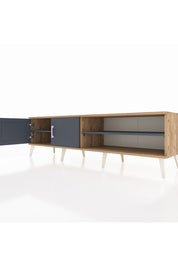 Hyperion TV Ünitesi 2 Raflı 2 Kapaklı 176x44x51 Çam-Antrasit/Antrasit