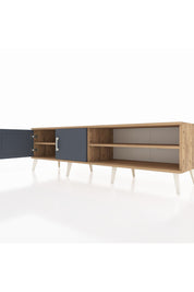 Hyperion TV Ünitesi 2 Raflı 2 Kapaklı 176x44x51 Çam-Antrasit/Çam