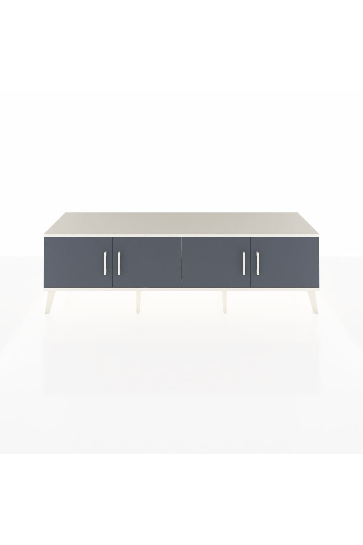 Hyperion TV Ünitesi 2 Raflı 4 Kapaklı 176x44x51 Aytaşı-Antrasit/Antrasit